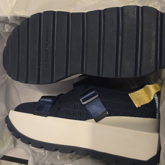 United nude ROKO copenhagen Blue White wedge sneakers Platform Chunky New 40 9 - Picture 8 of 10